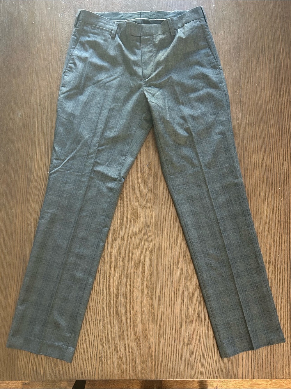 Louis Raphael Gray Plaid Men's Dress Pants